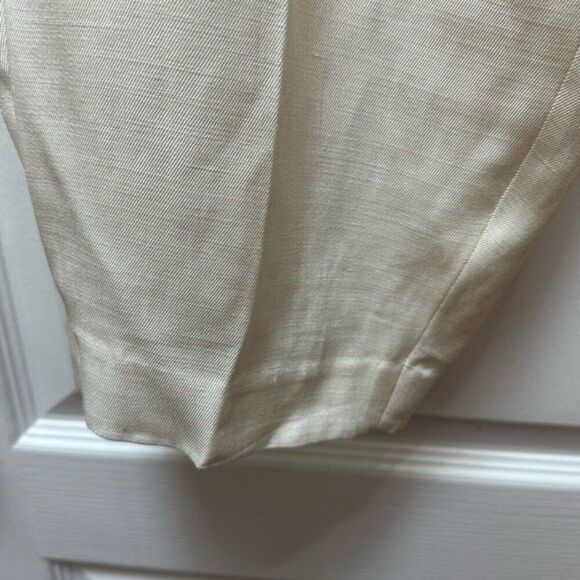 Express Linen Cream High Rise Tapered Ankle Pants Size 14 - Picture 4 of 8
